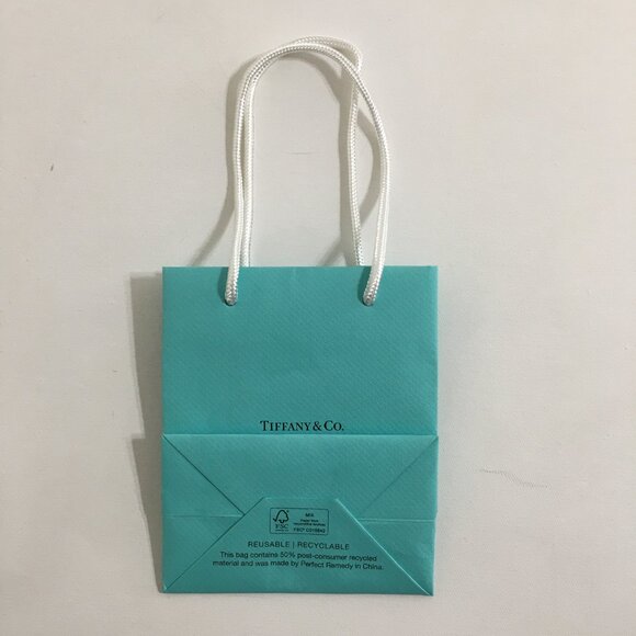 Tiffany & Co Mini Paper Gift Bag 6" x 5" x 3" NEW! - Picture 4 of 14